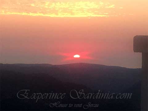 view from balcony of a self catering accomodation in sardinia italy