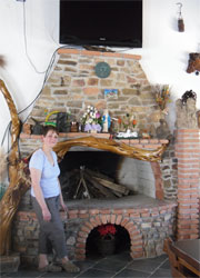 the fireplace