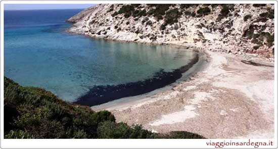 The Cala Lunga Beach on the Isle of San Anitoco Sardinia