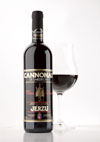 bottle of cannonau di sardegna doc 13.5% vol