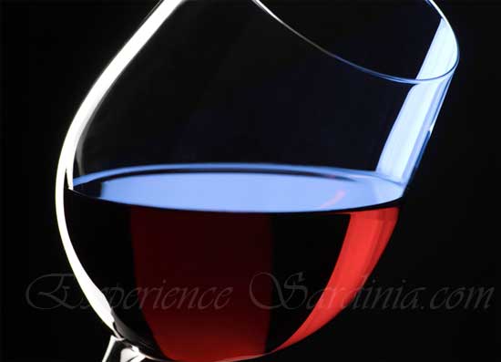  a glass of cannonau wine from sardinia