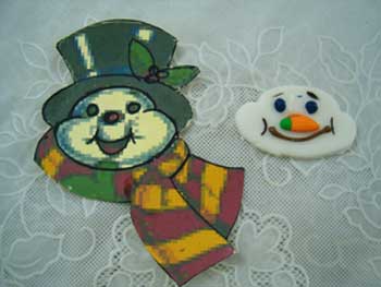 snowman design cookie