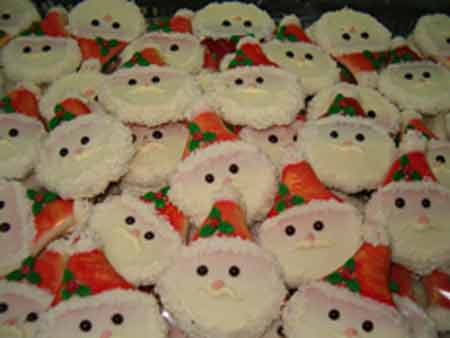 santas face cookies