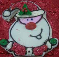jolly santa face cookies