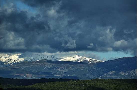 the mountains of gennargentu in sardinia italy