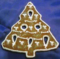 A gingerbread christmas tree