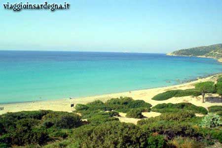the beach of mari pintau in cagliari