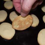 showing the underside of an italian biscuit 