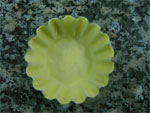 a pastry lined tart pan