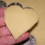 raw almond heart shaped cookie
