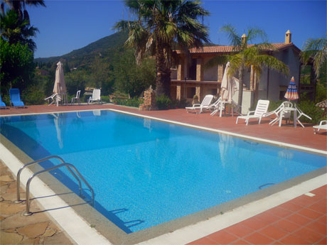 the swimming pool at the villa residence