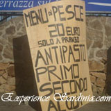 billboard poster outside a hotel in the costa smeralda in sardinia italy