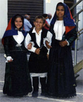 child in traditional costumes