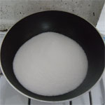 sugar in a frying pan