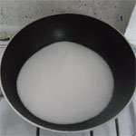 sugar in a frying pan
