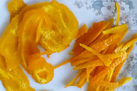 sliced orange peel