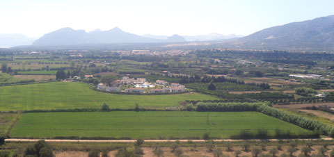 view of the sardinia orosei plains