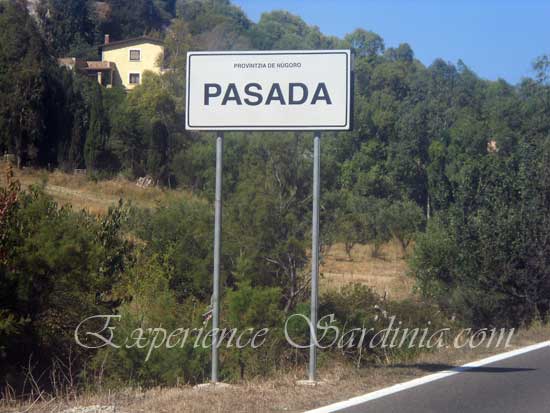 sign post of the town of posada in italy sardegna