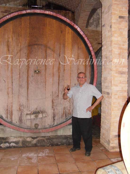 my dad drinking his favorite cannonau wine