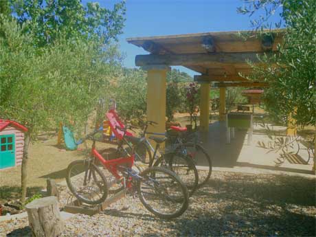 bikes at the villa