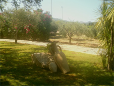 ornaments in the villa gardens