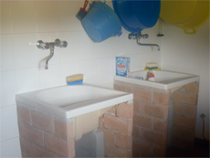 hand wash basins at the villa