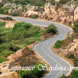 the windy mountain side roads of sardinia italy