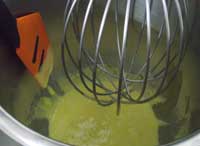 whisking egg yolks and sugar