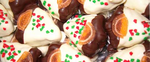 almond paste christmas tree shaped cookies