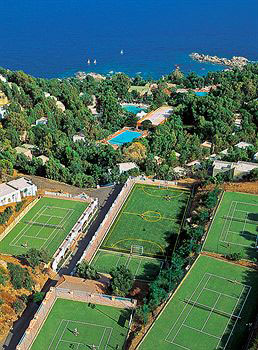 Tennis Courst of the Arbatax Park Resort in Sardinia Italy