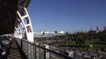 view of the cagliari airport grounds from departures