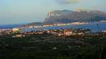 view of the golfo aranci bay in italy