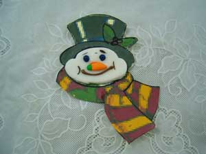 snowman sugar paste face