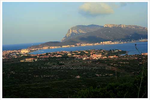 view of golfo aranci in sardinia italy