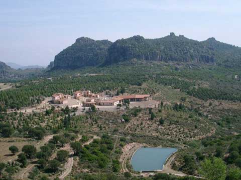 aerial view of the locality of san antonio in jerzu