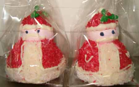 santa cookies made with meringue