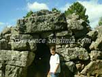 photo of me in the tacchi of osini near a nuraghi