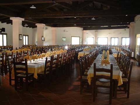 the dining room at the rifugio di ogliastra