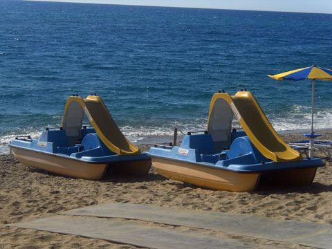peddle boats on the cardedu beach