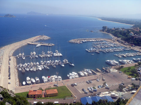 tourist harbor in santa maria navarrese baunei ogliastra sardinia