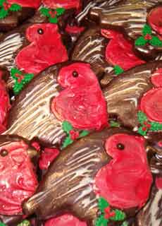 robin red breat cookies