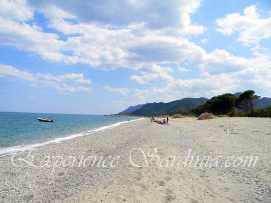 view facing north of the sardinia beach foddini in ogliastra