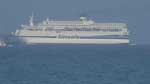 a ferry leaving the port of arbatax in italy