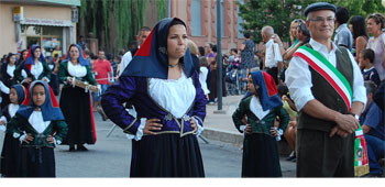 a parade in sardinia jerzu