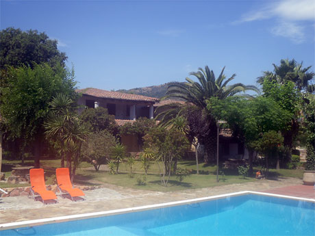 view of villa melissa from the swimming pool