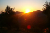 the sunrise in sardinia italy