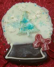 christmas snowdome cookie