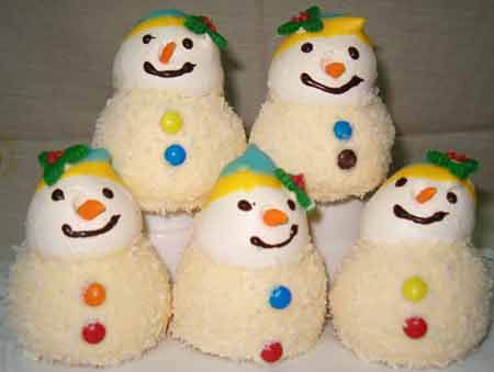 snowman cookies made with meringue