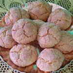 a tray of sardinian amaretti cookies