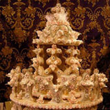 a traditional sardinia wedding cake made out of biscuit